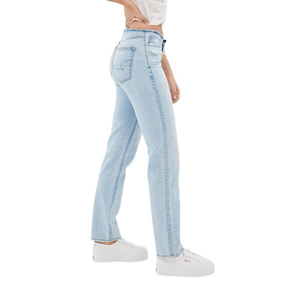 AMERICAN EAGLE Women's Low-Rise '90s Straight Jean Size 20 In Cool Classic - Picture 3 of 13